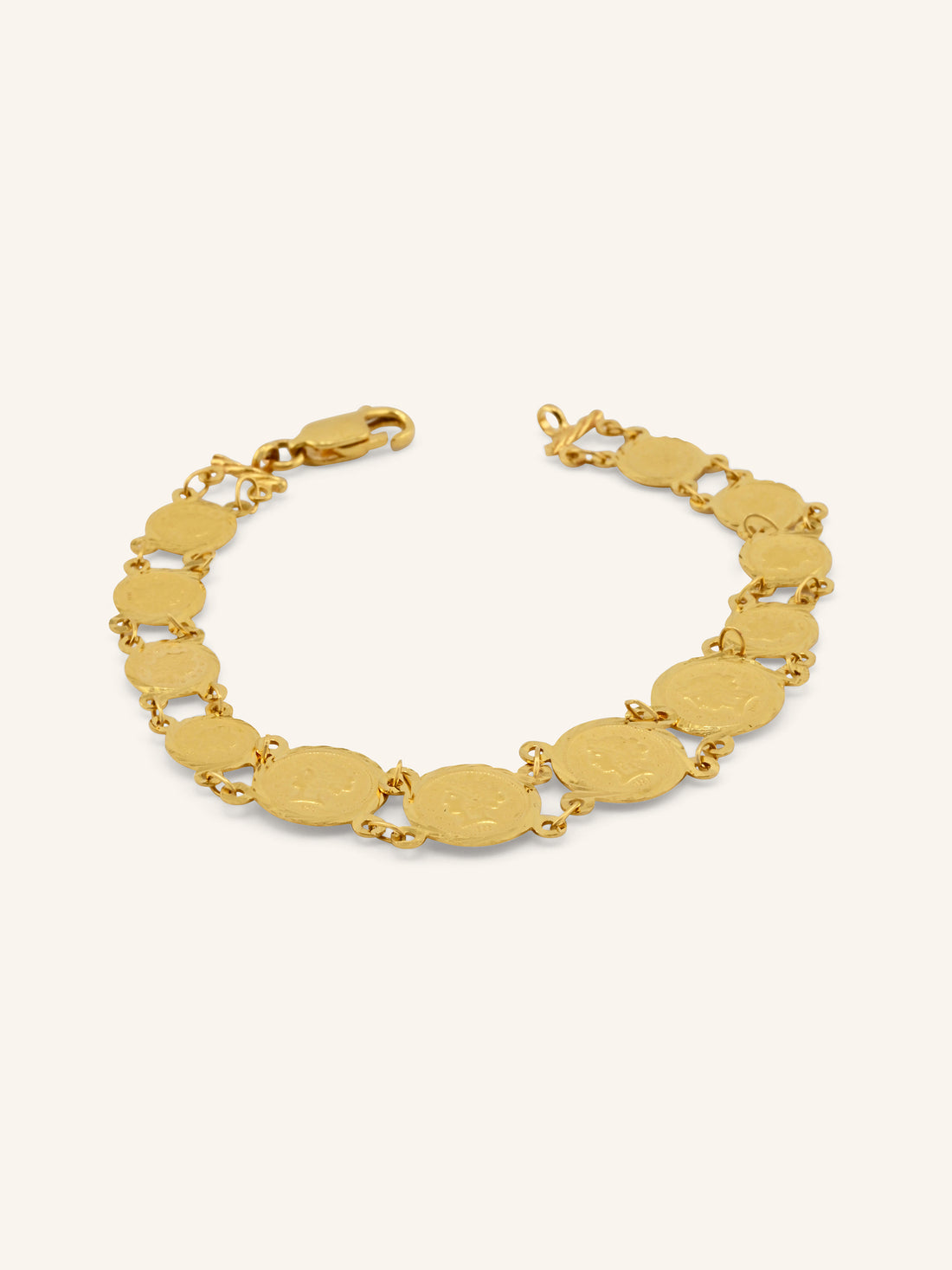 22ct Gold Coin Style Ladies Bracelet
