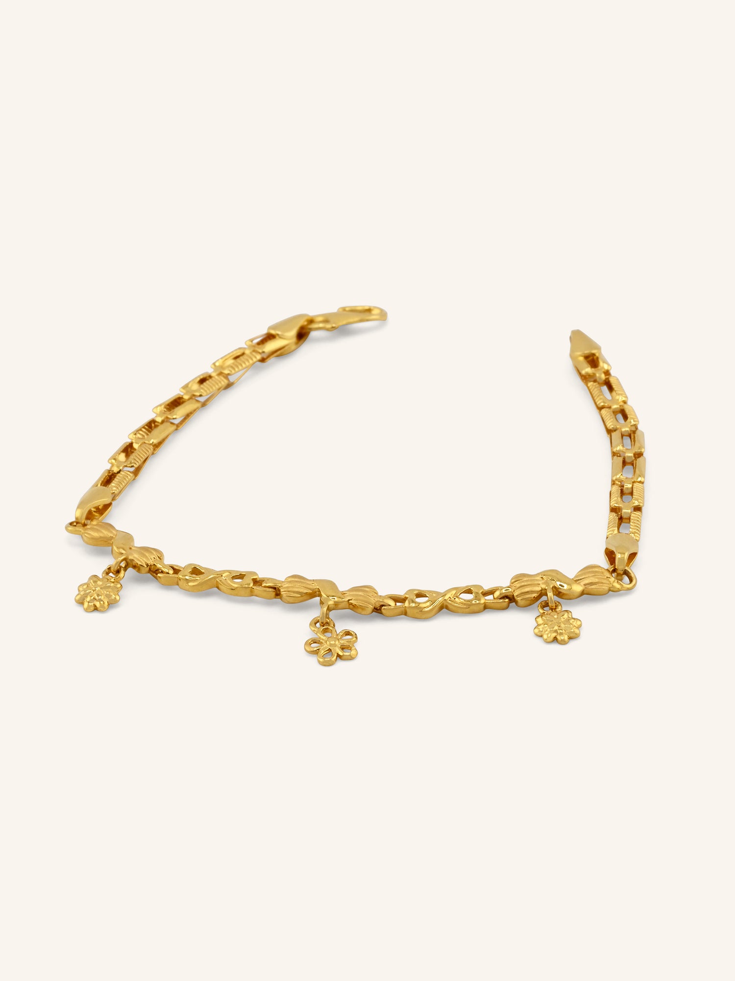 22ct Gold Charms Ladies Bracelet