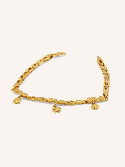 22ct Gold Charms Ladies Bracelet