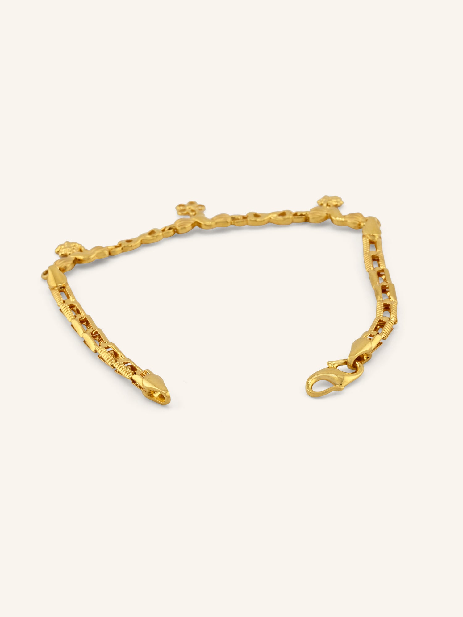 22ct Gold Charms Ladies Bracelet