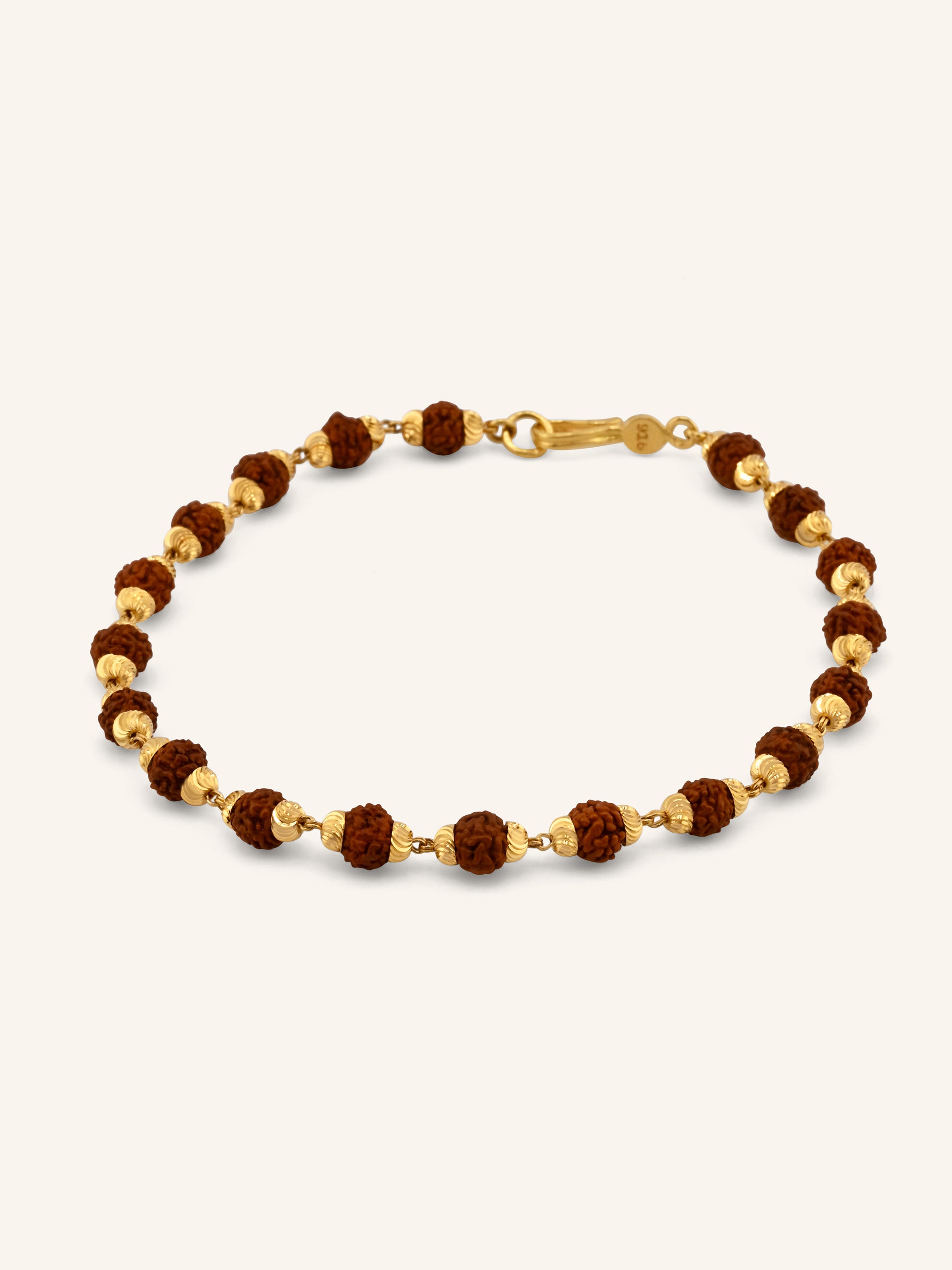 22ct Gold Rudraksh Bracelet