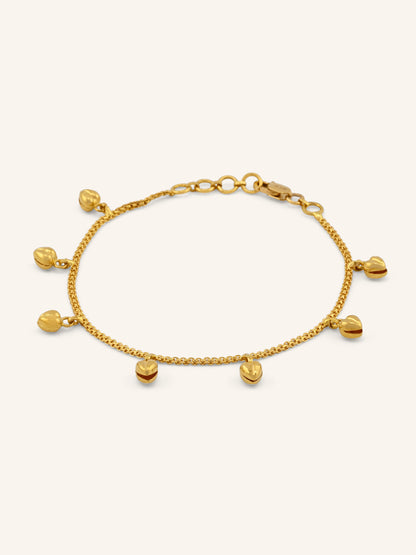 22ct Gold Charm Ladies Bracelet
