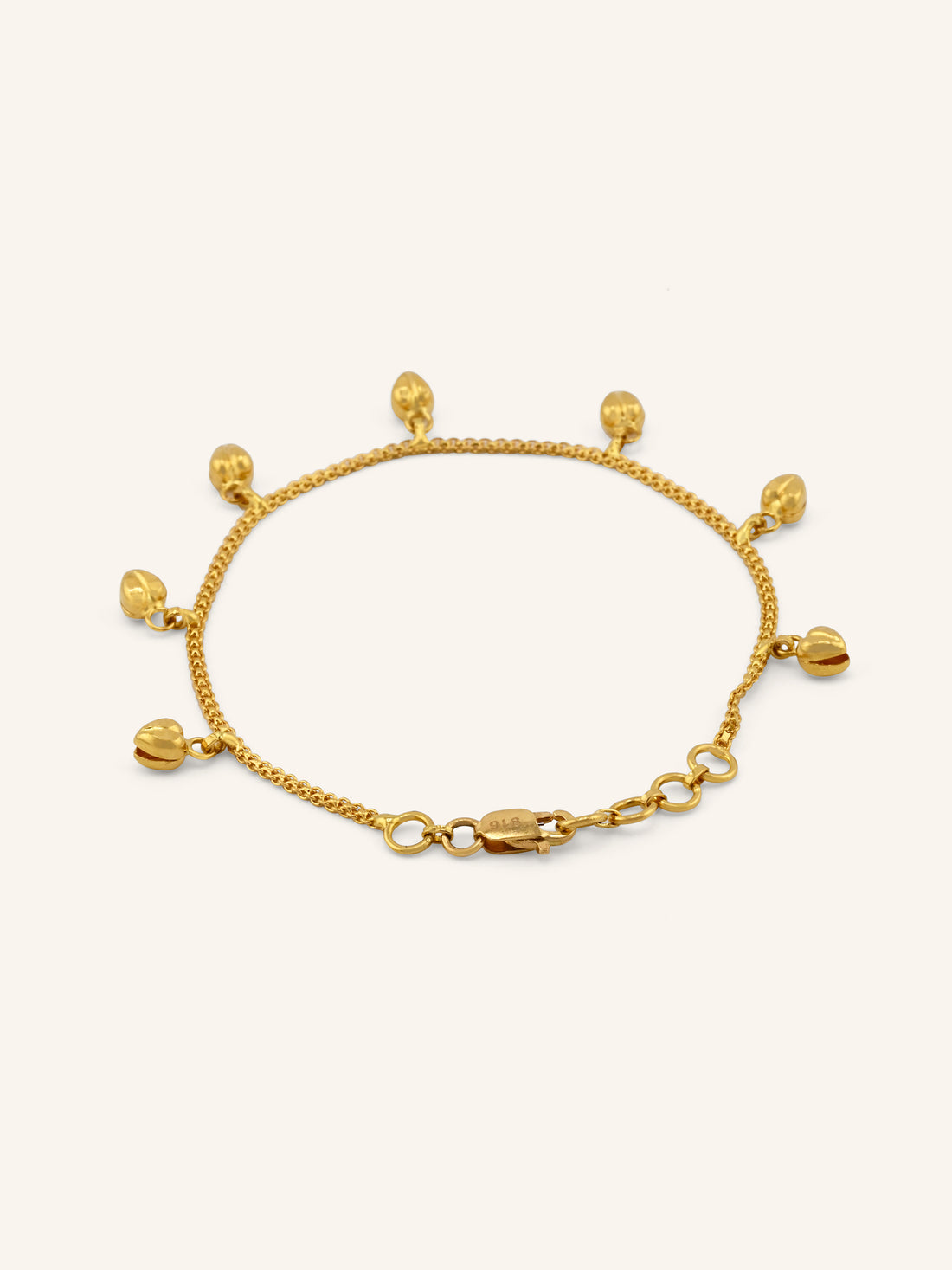 22ct Gold Charm Ladies Bracelet