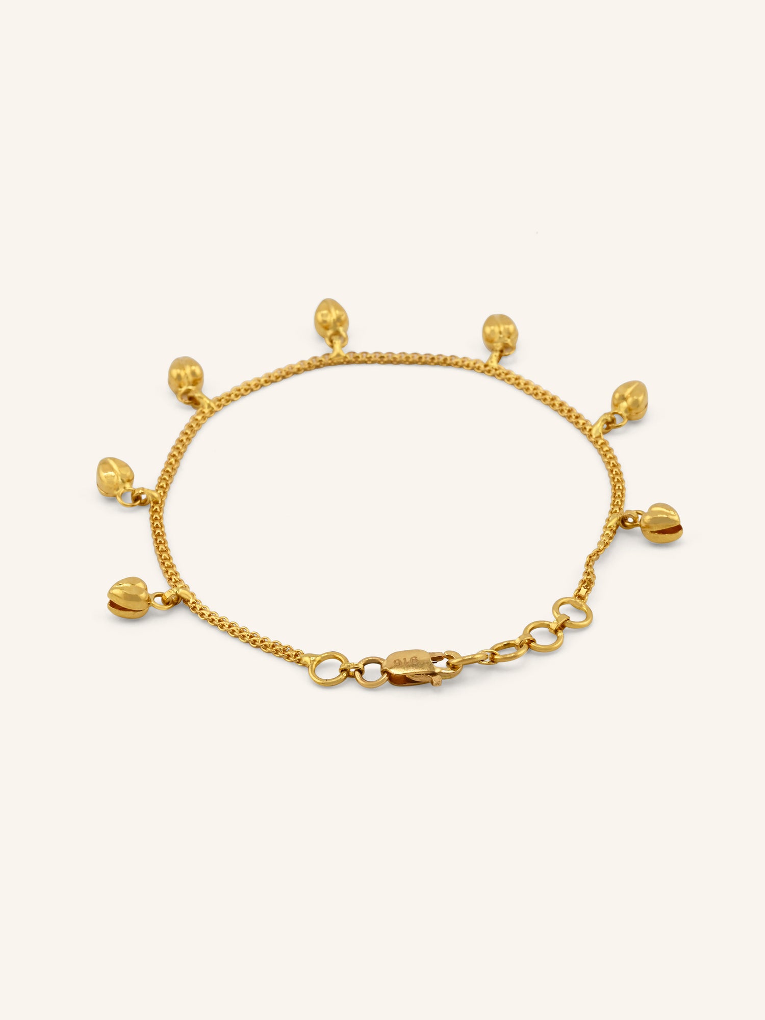 22ct Gold Charm Ladies Bracelet