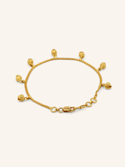 22ct Gold Charm Ladies Bracelet
