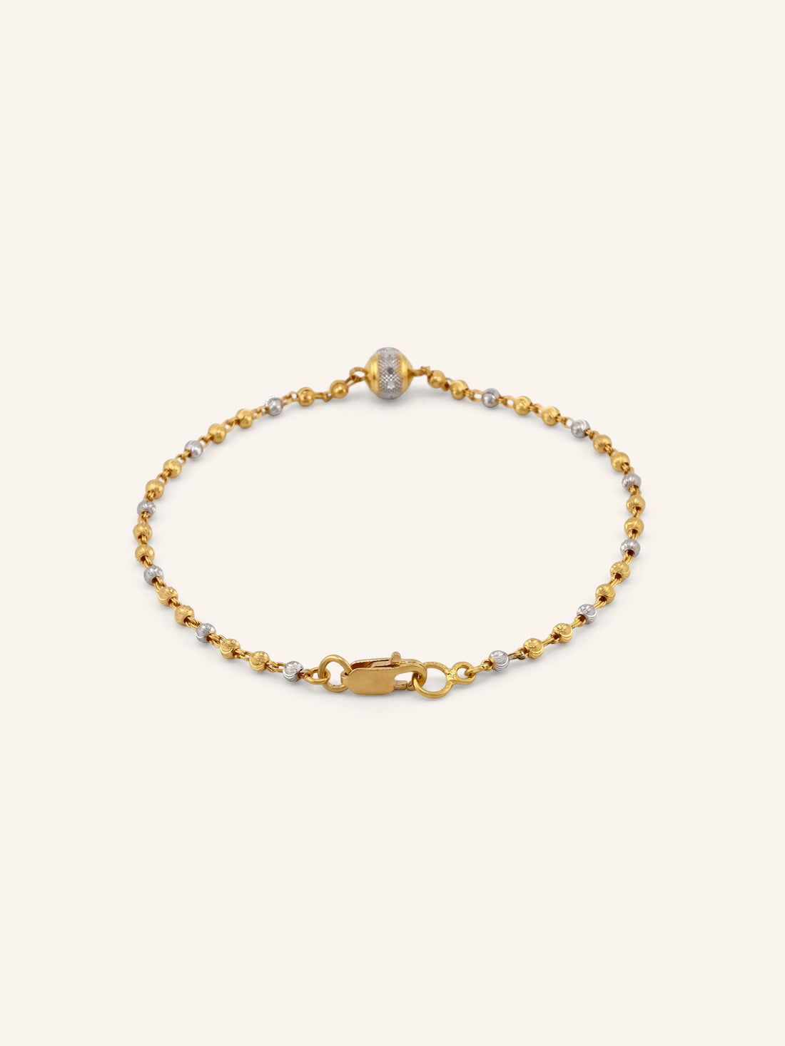 22ct Gold Two Tone Ball Bracelet