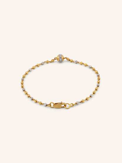 22ct Gold Two Tone Ball Bracelet