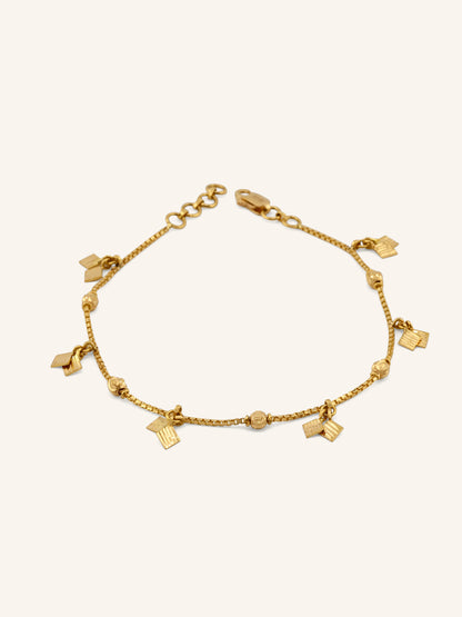 22ct Gold Charm Ladies Bracelet