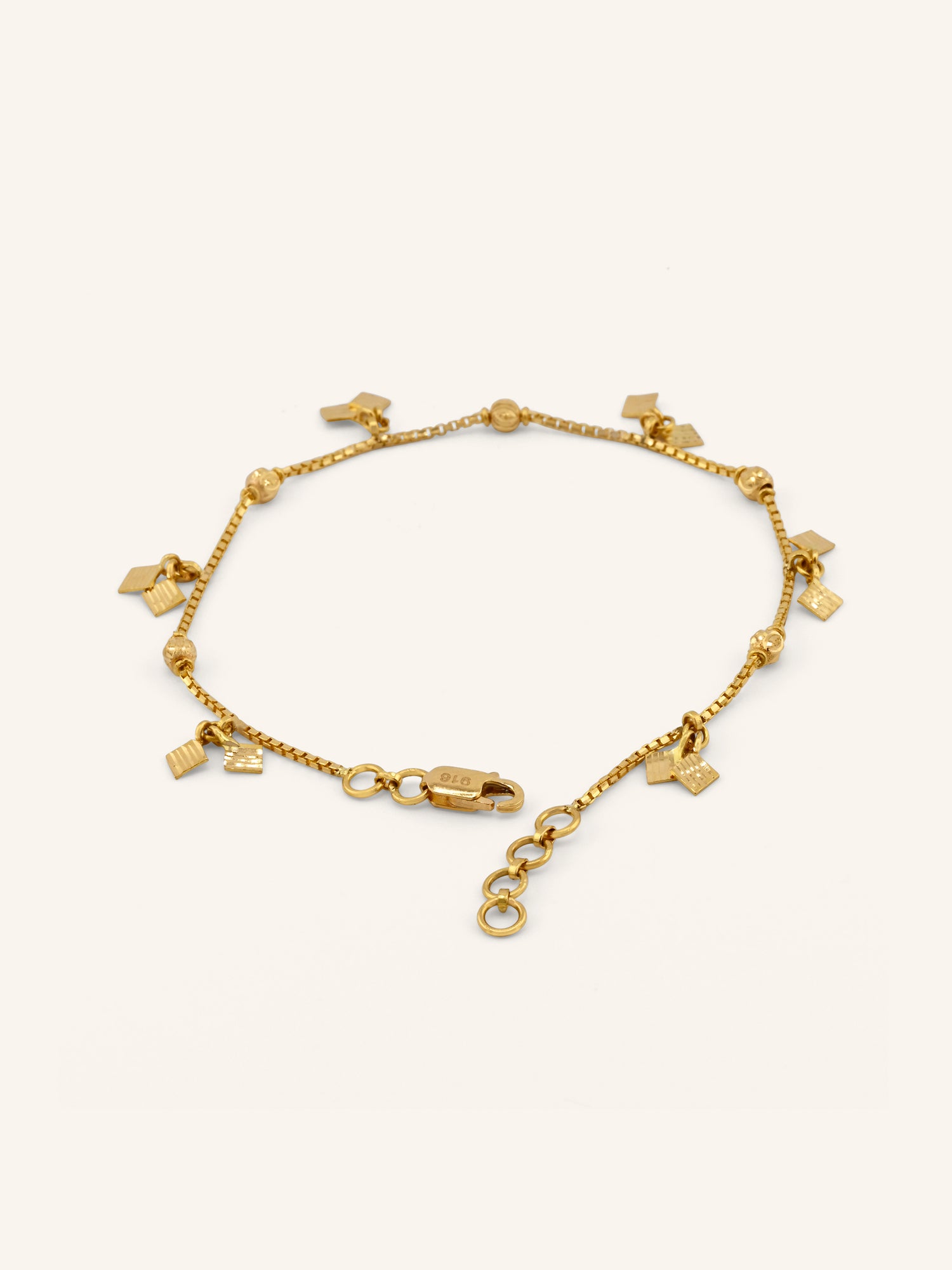 22ct Gold Charm Ladies Bracelet