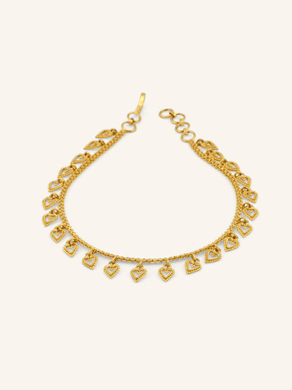 22ct Gold Charm Ladies Bracelet