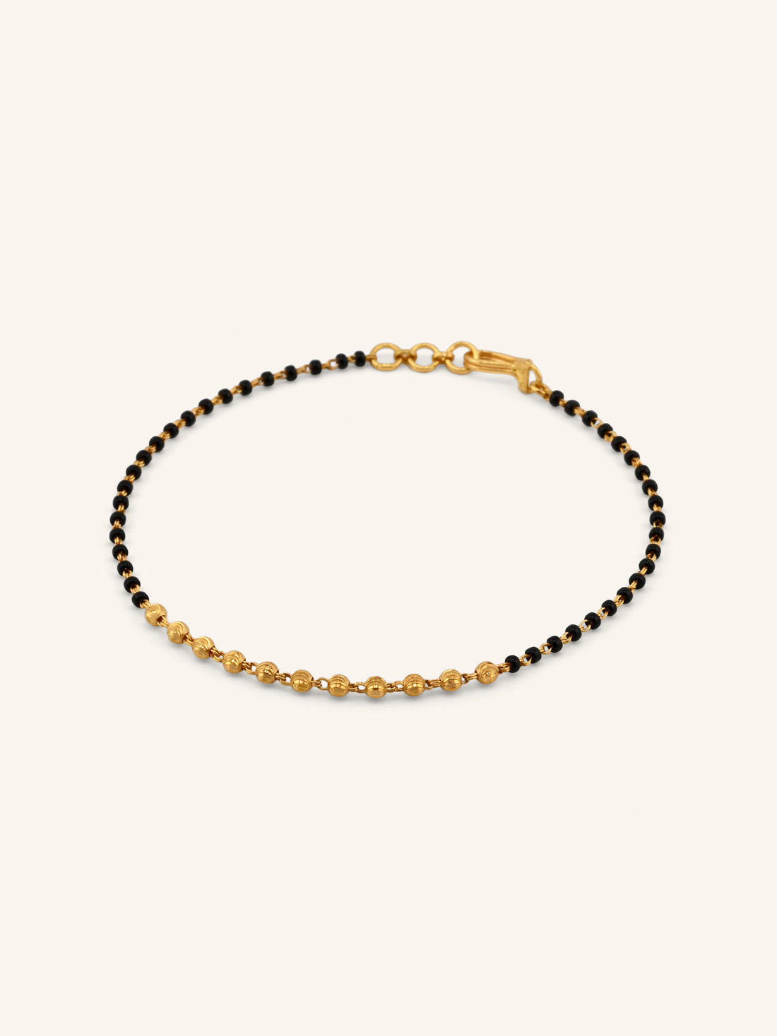 22ct Gold Black Beads Ball Bracelet