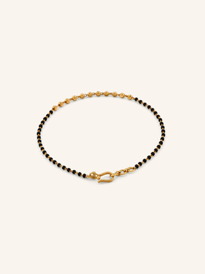22ct Gold Black Beads Ball Bracelet
