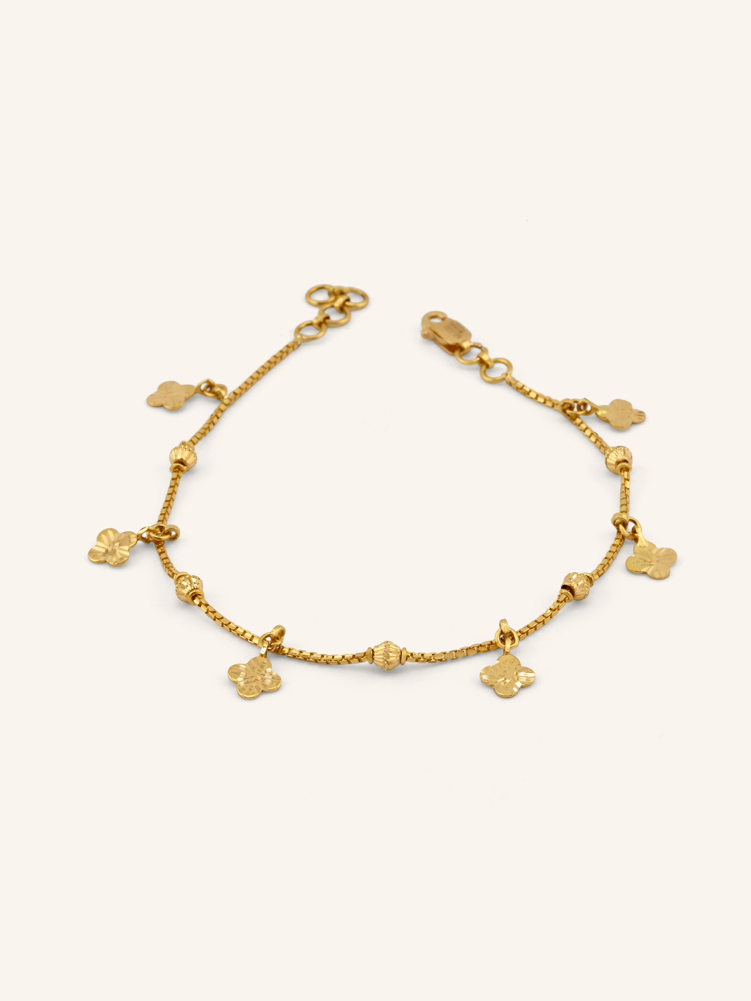 22ct Gold Charm Ladies Bracelet