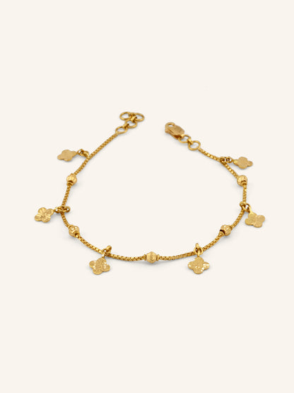 22ct Gold Charm Ladies Bracelet