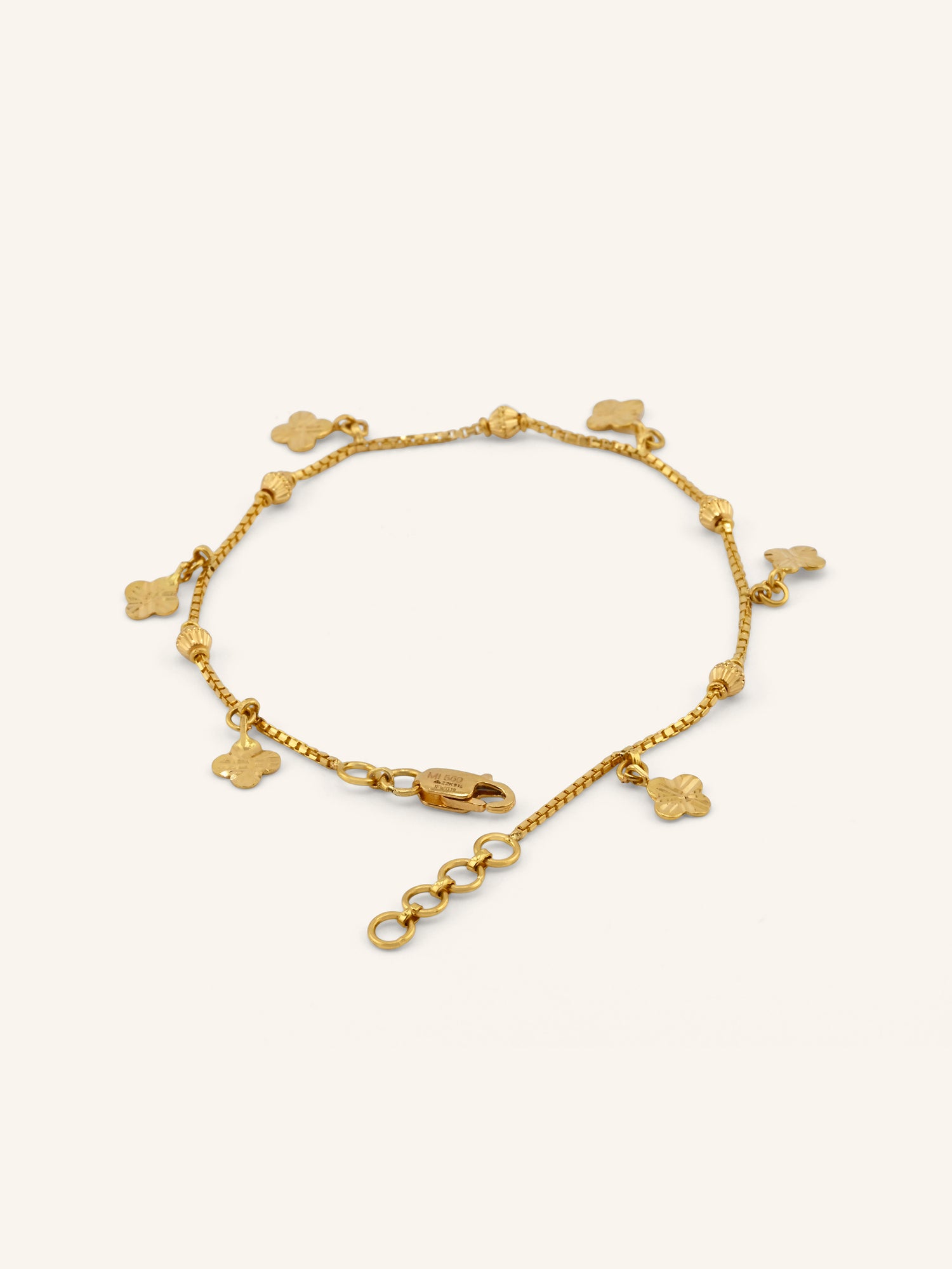 22ct Gold Charm Ladies Bracelet