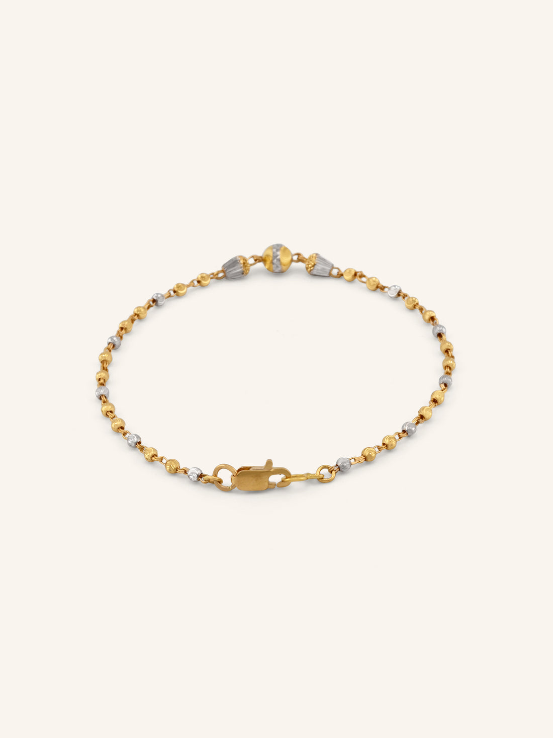 22ct Gold Two Tone Ball Bracelet