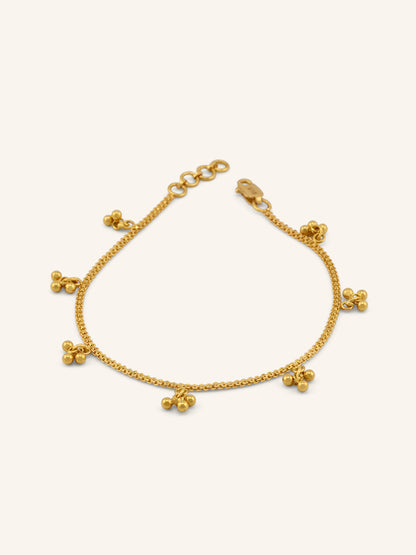 22ct Gold Charm Ladies Bracelet