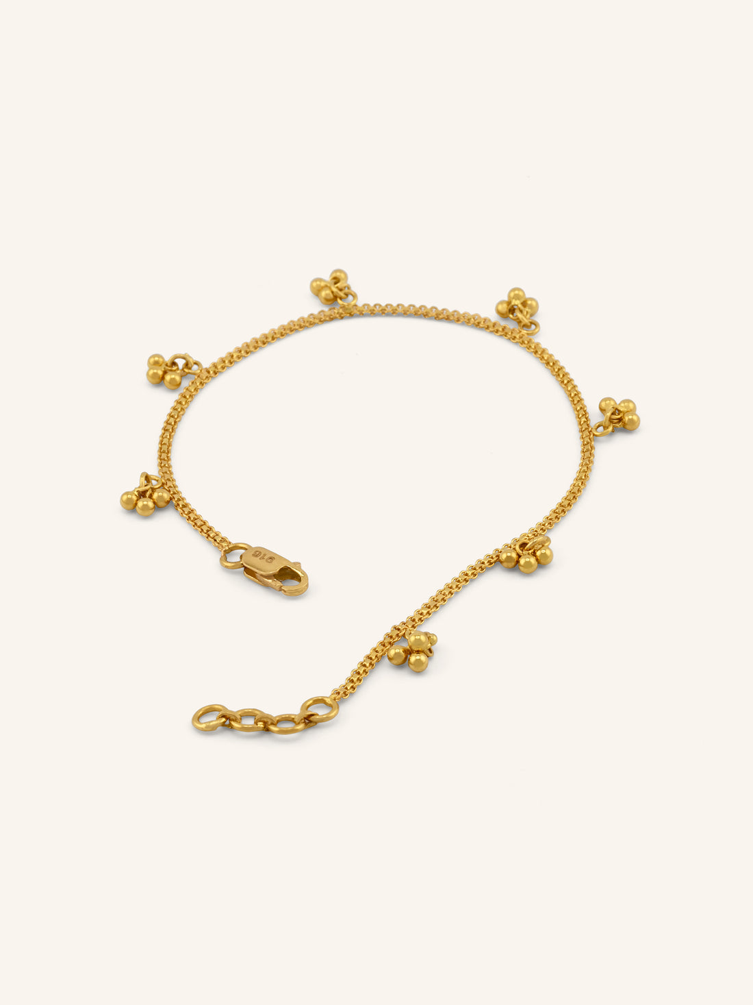 22ct Gold Charm Ladies Bracelet
