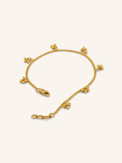 22ct Gold Charm Ladies Bracelet