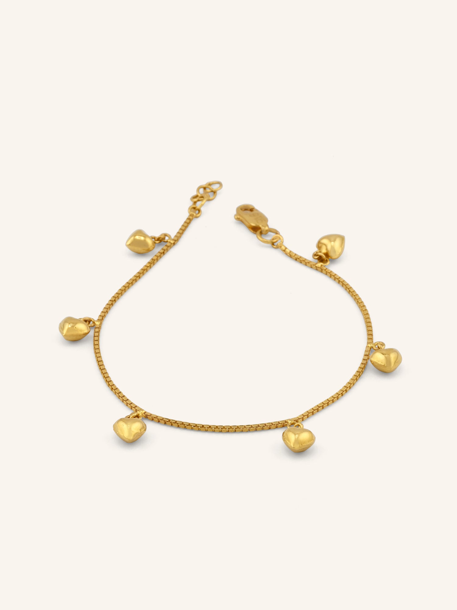 22ct Gold Charm Ladies Bracelet