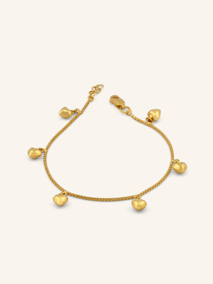 22ct Gold Charm Ladies Bracelet