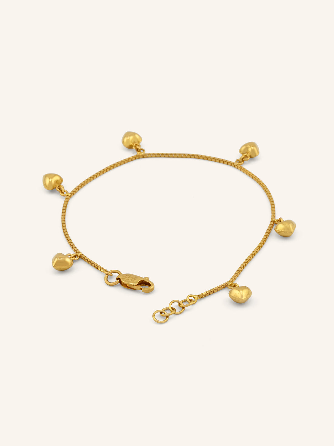22ct Gold Charm Ladies Bracelet