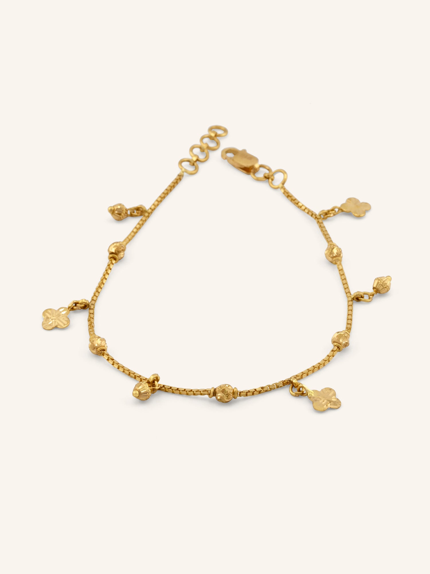 22ct Gold Charm Ladies Bracelet