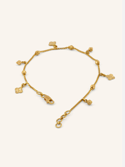 22ct Gold Charm Ladies Bracelet