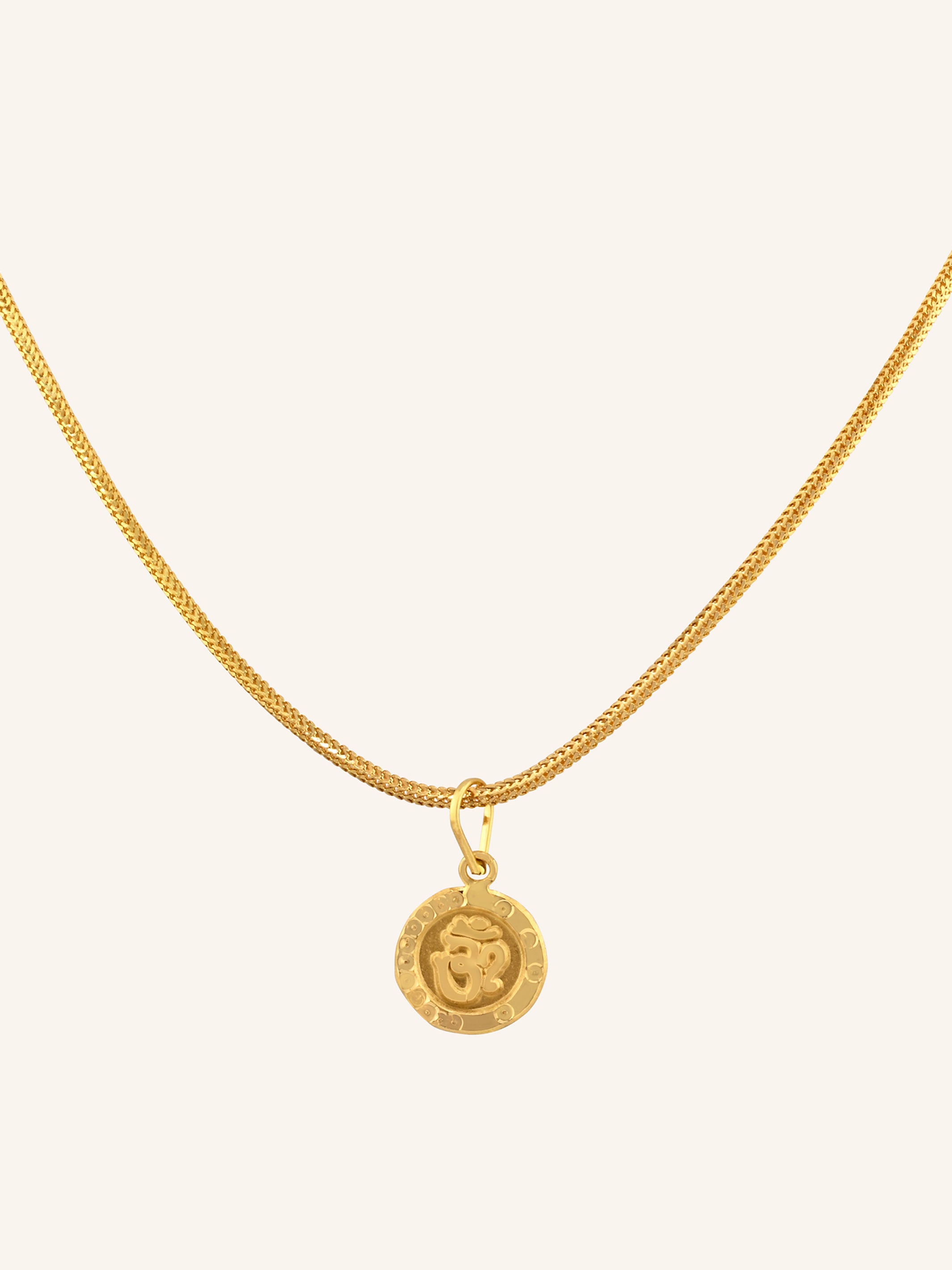 22ct Gold Om Light Weight Pendant