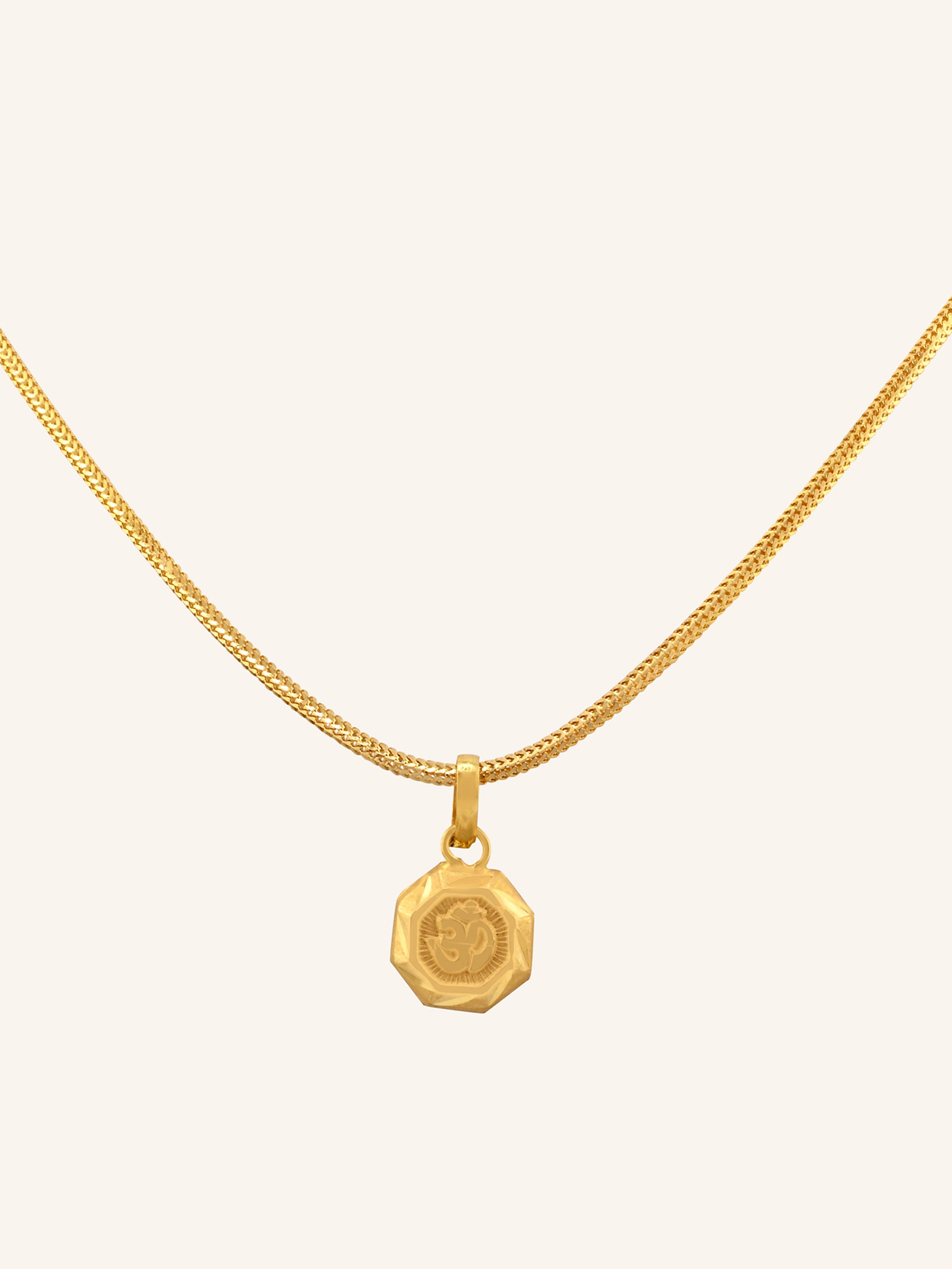 22ct Gold Om Light Weight Pendant