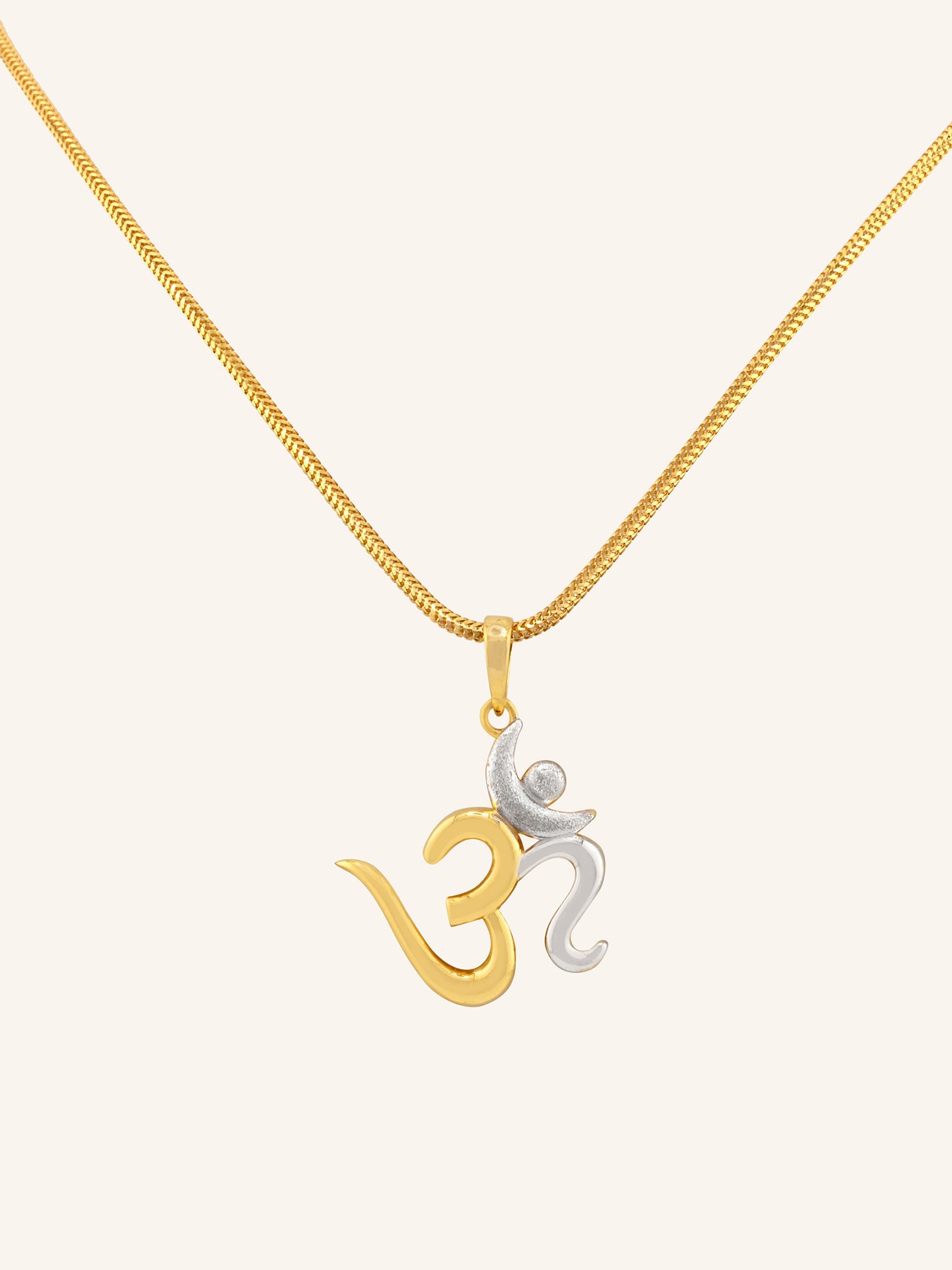 22ct Gold Two Tone Om Pendant