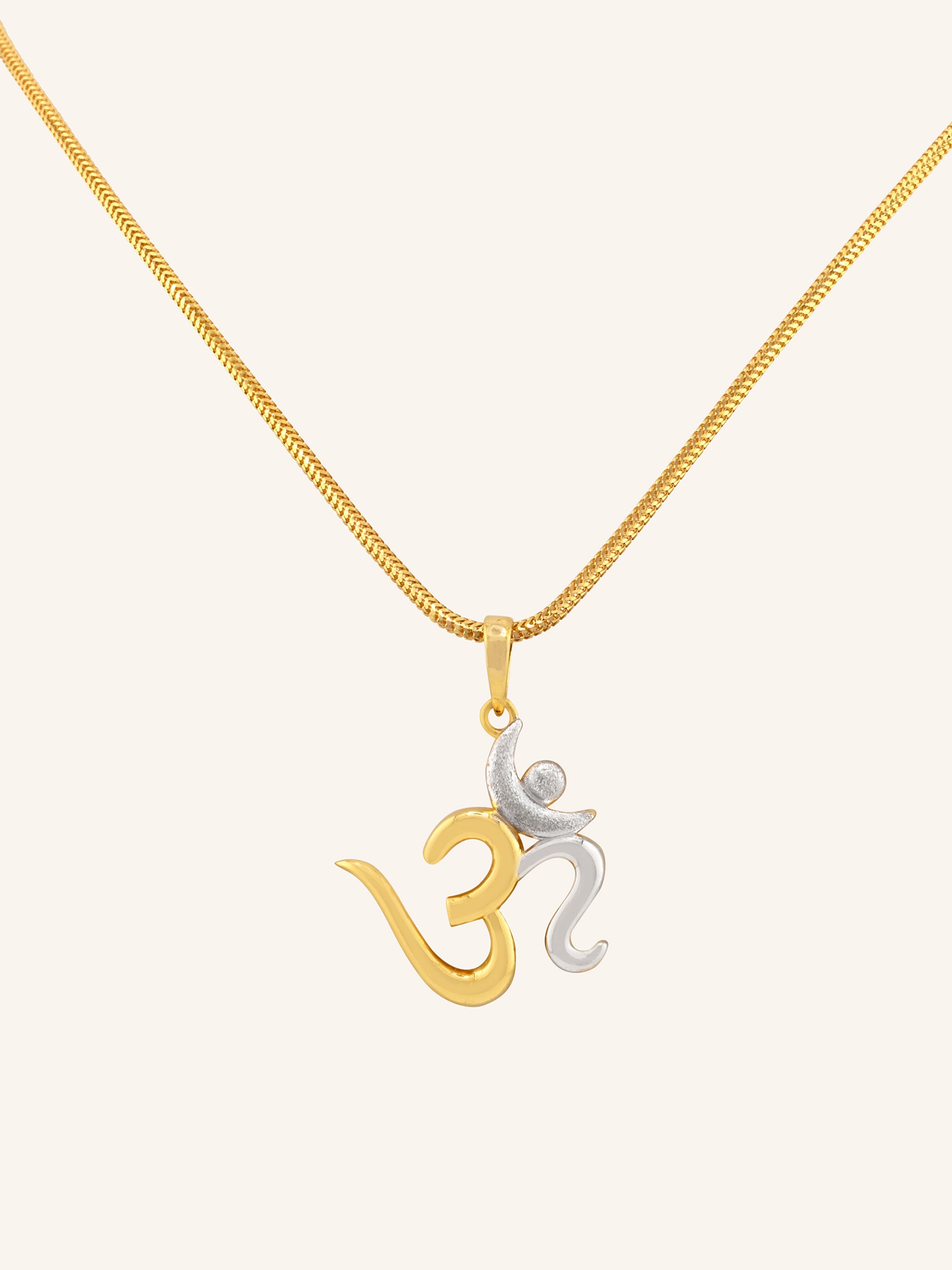 22ct Gold Two Tone Om Pendant