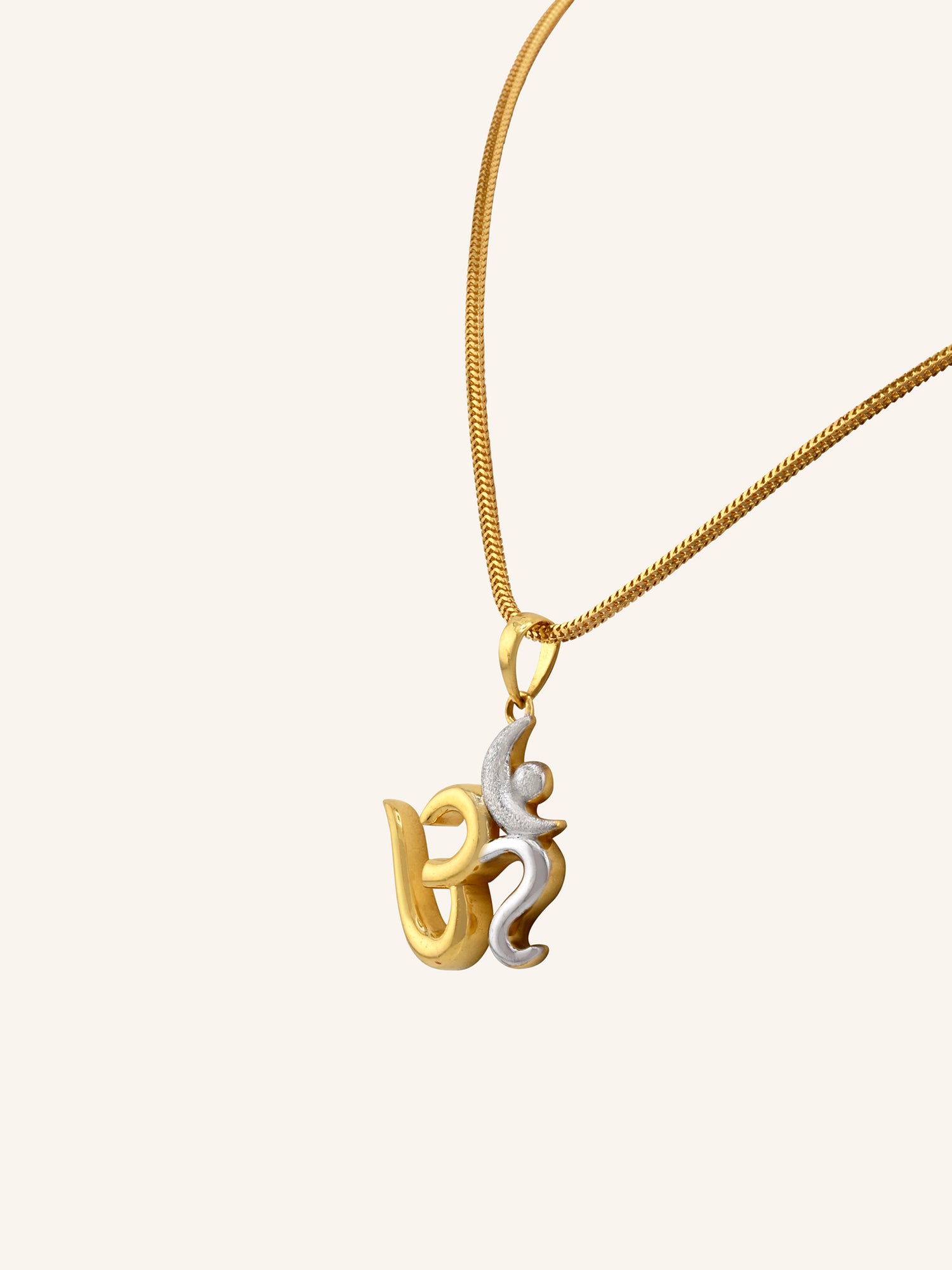 22ct Gold Two Tone Om Pendant