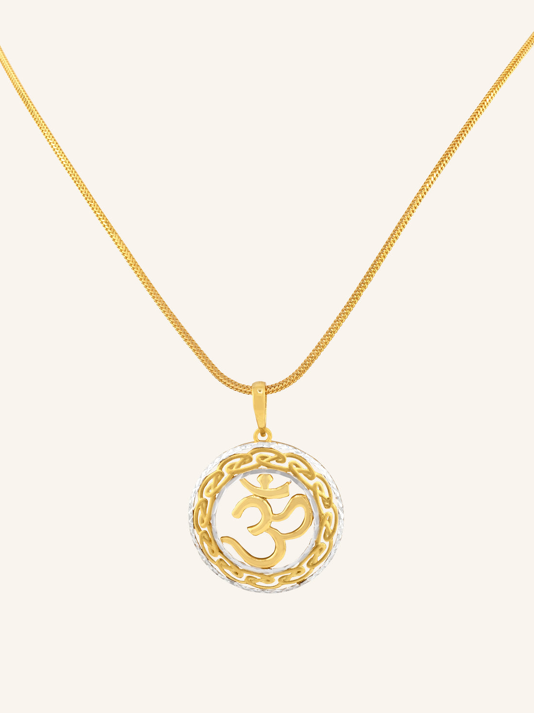 22ct Gold Two Tone Om Pendant