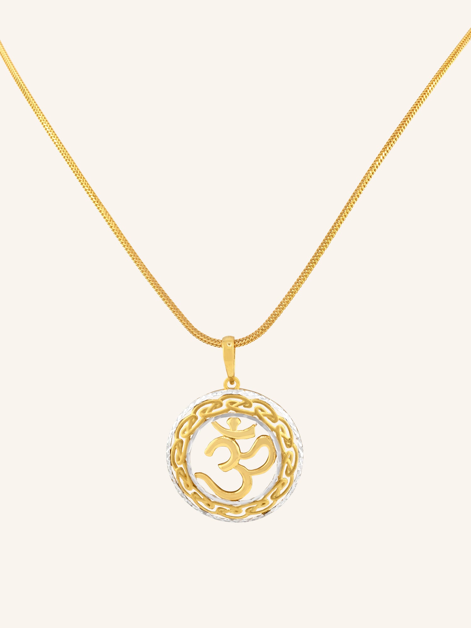 22ct Gold Two Tone Om Pendant