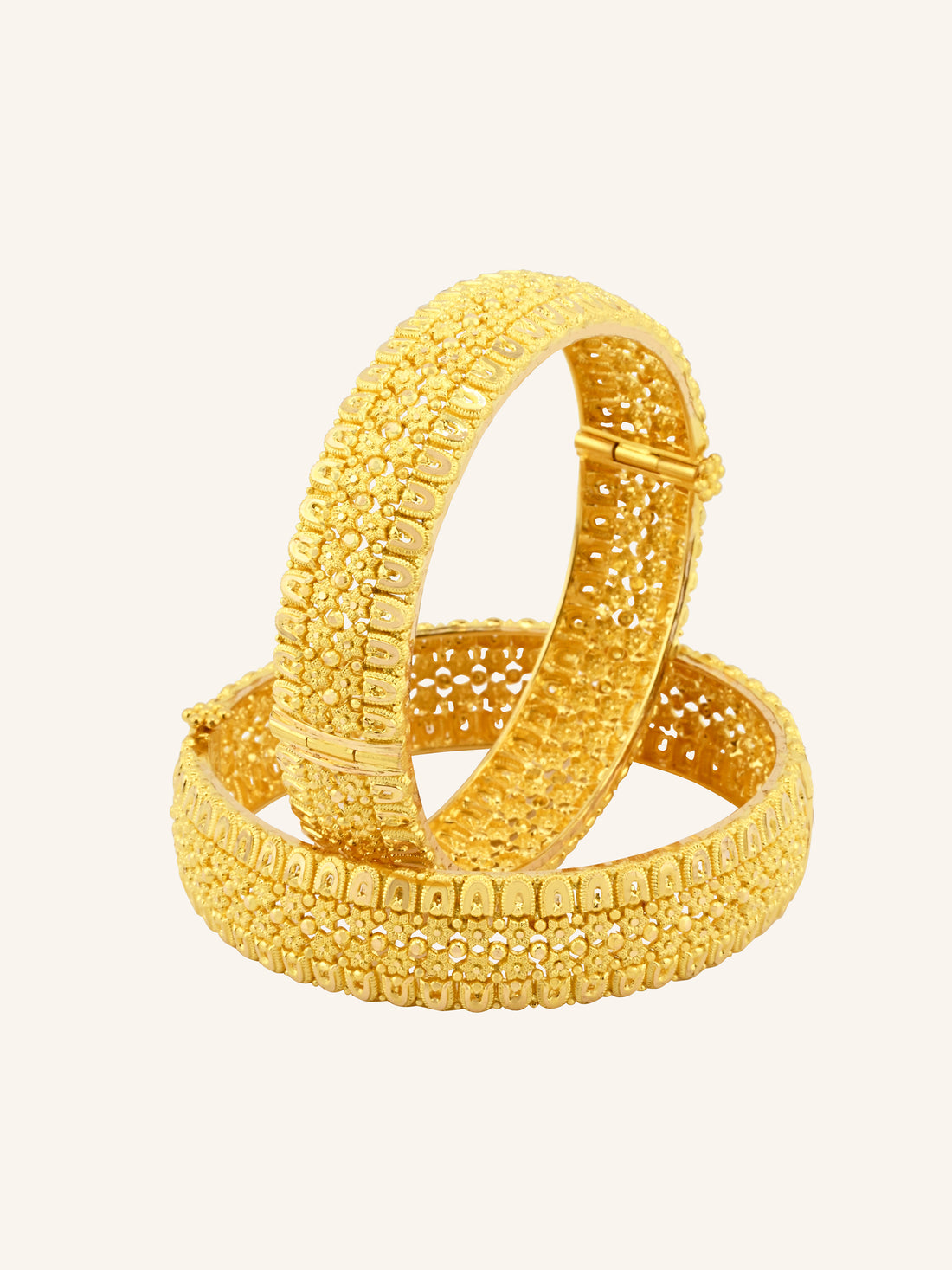 22ct Gold Screw Patta Pair Bangles