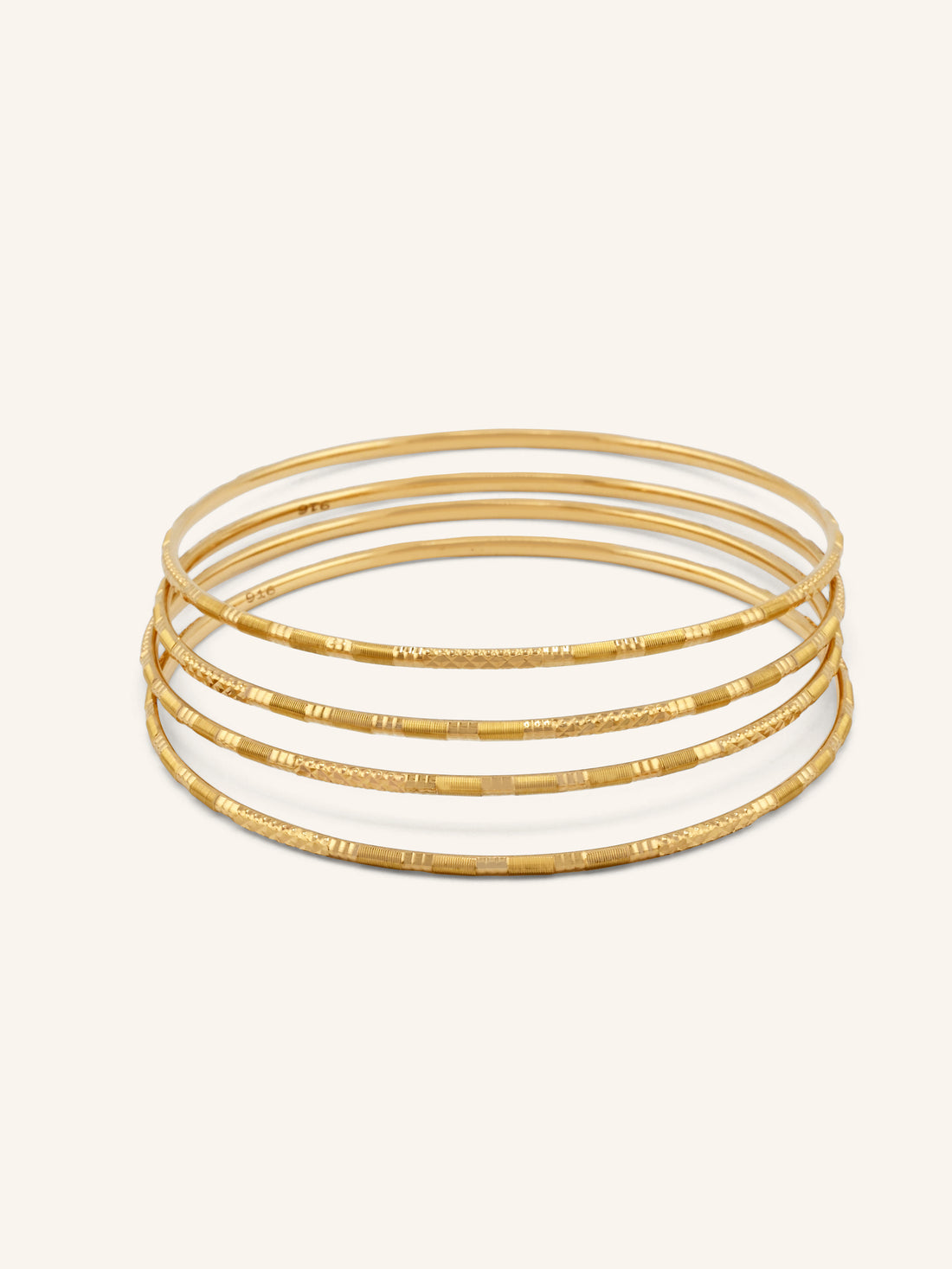 22ct Gold 4 Piece Bangle