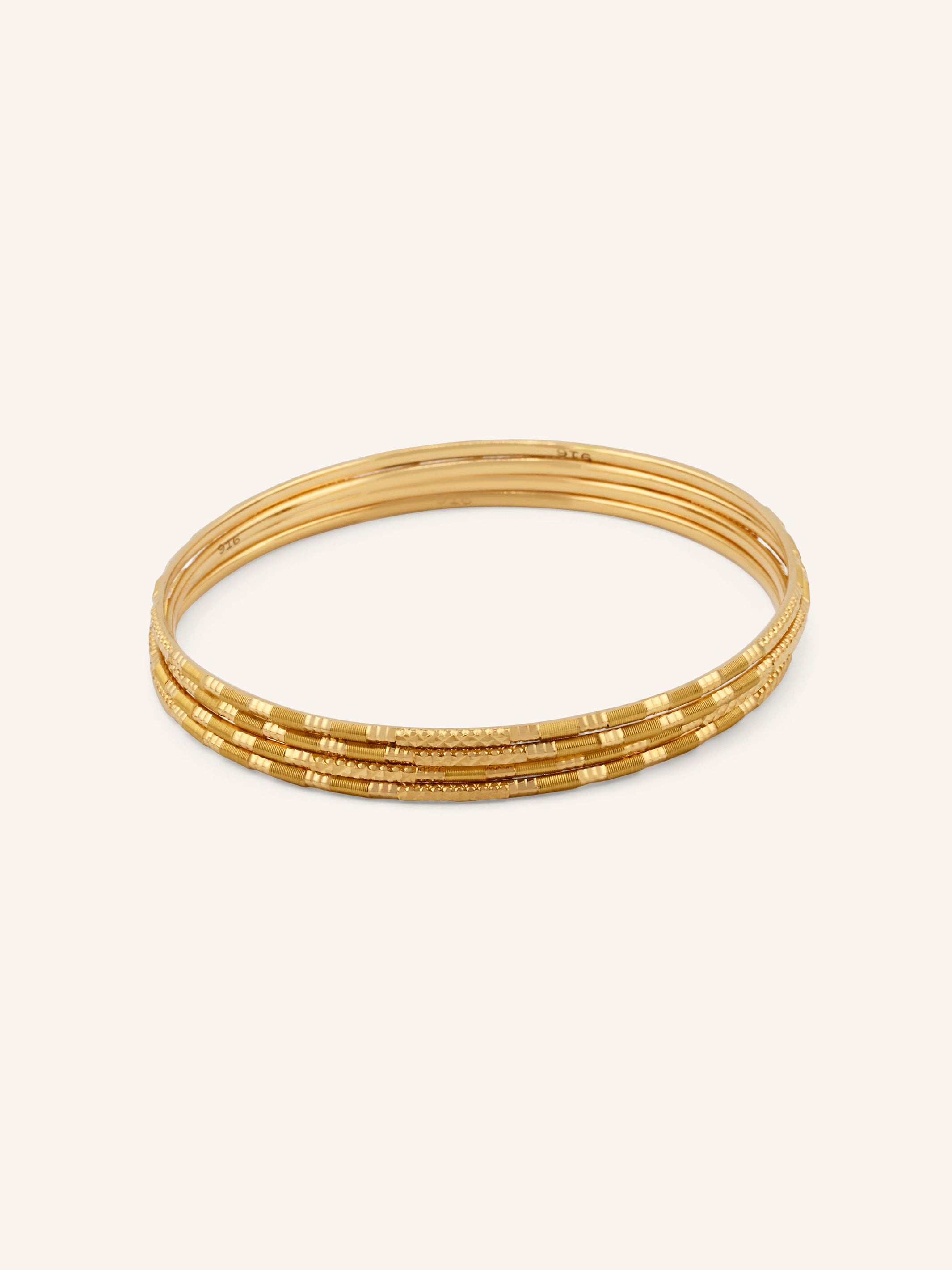 22ct Gold 4 Piece Bangle