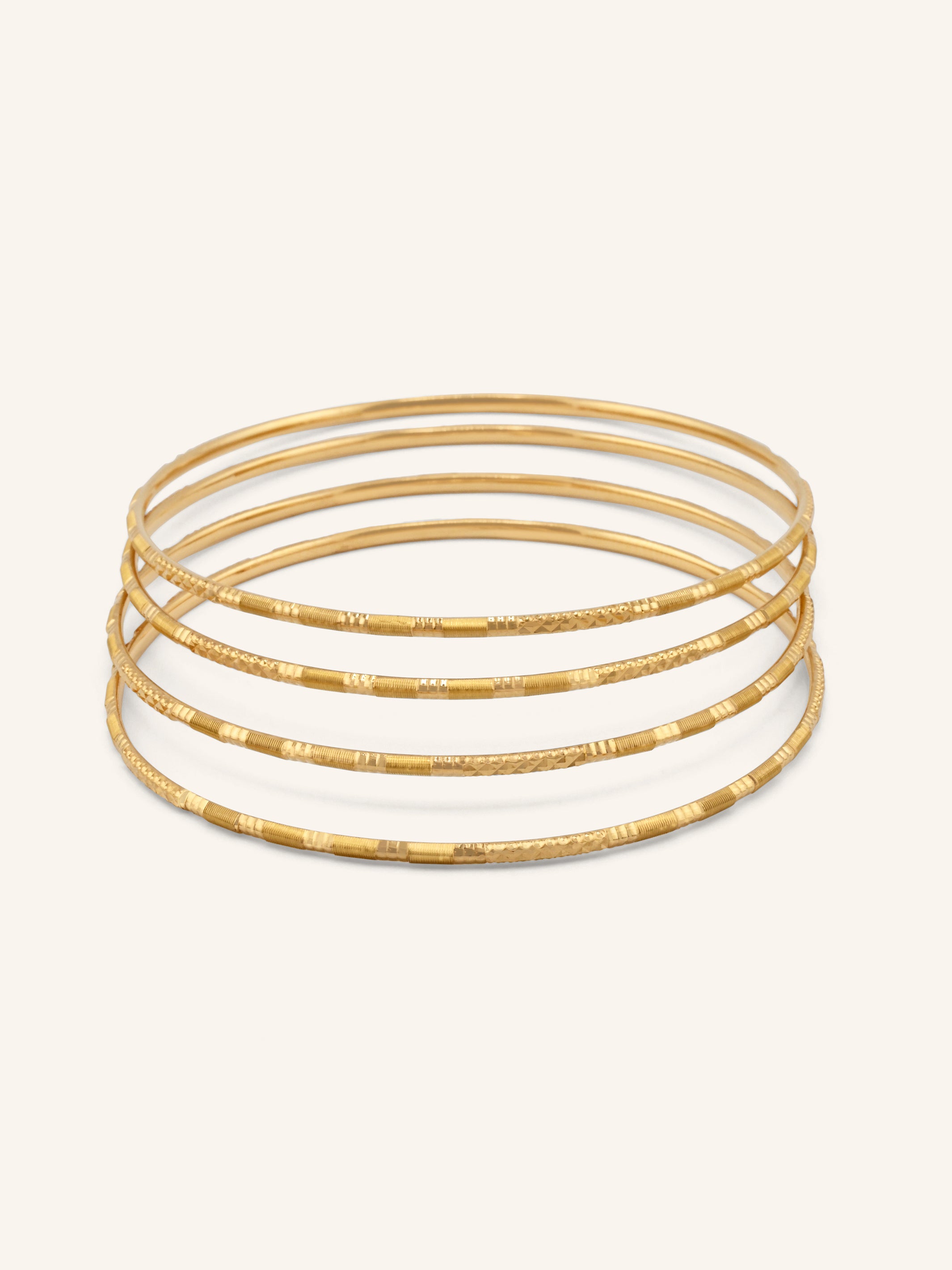 22ct Gold 4 Piece Bangle