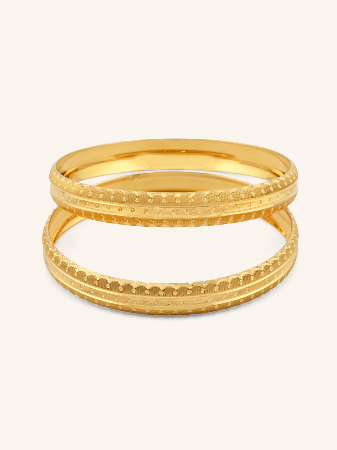Elegant 22ct Gold Pair Bangles