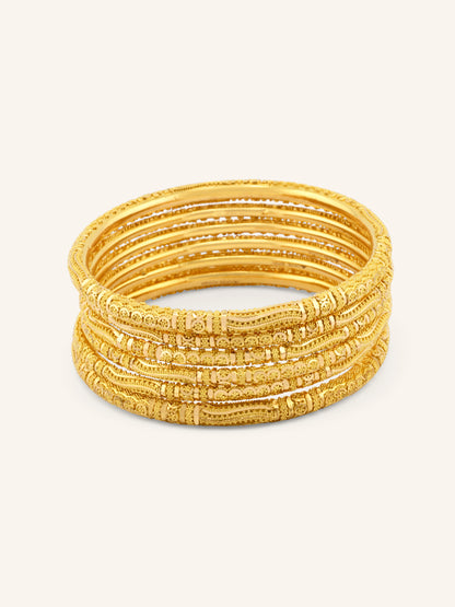 22ct Gold 6 Piece Bangle