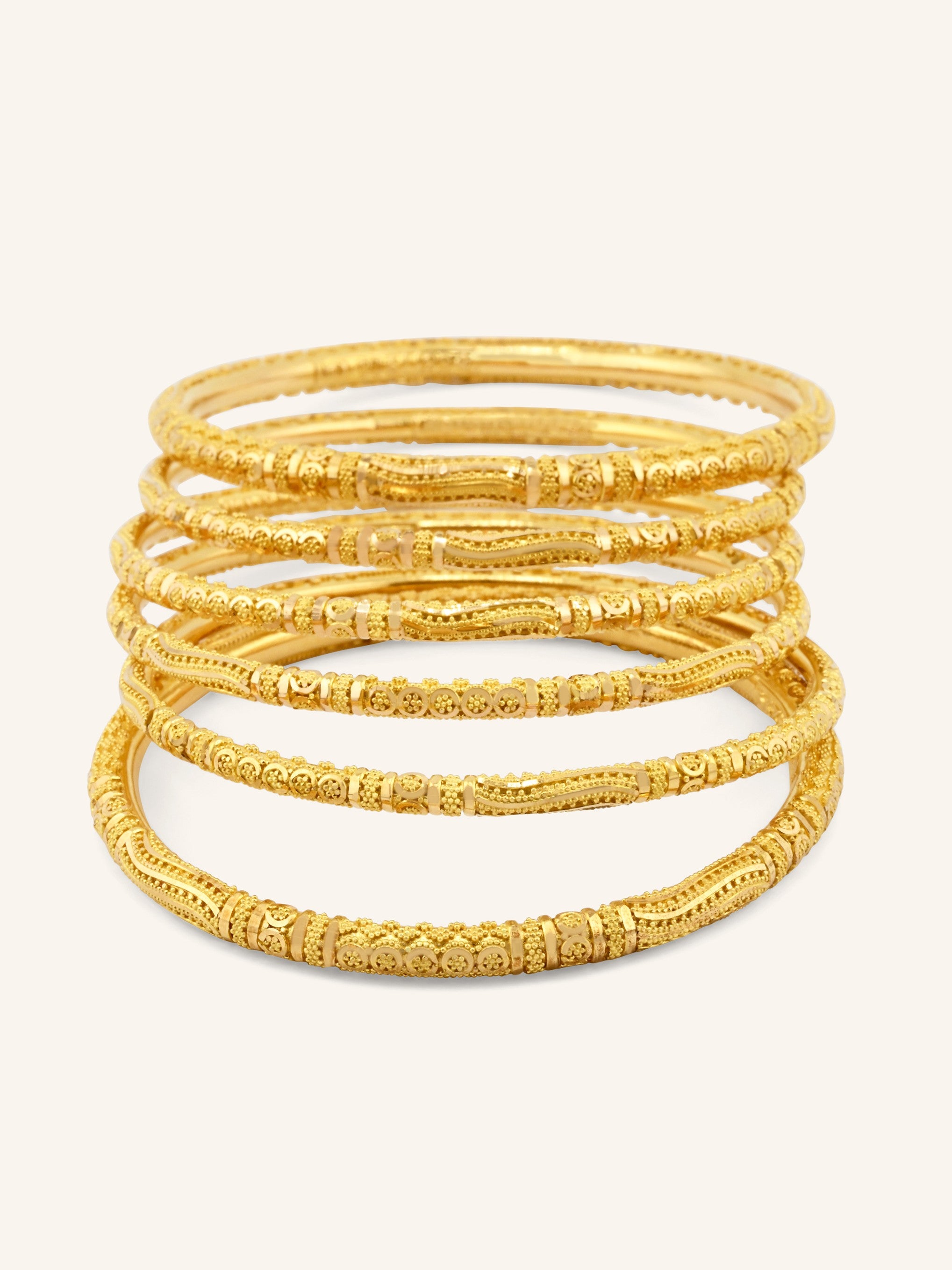 22ct Gold 6 Piece Bangle