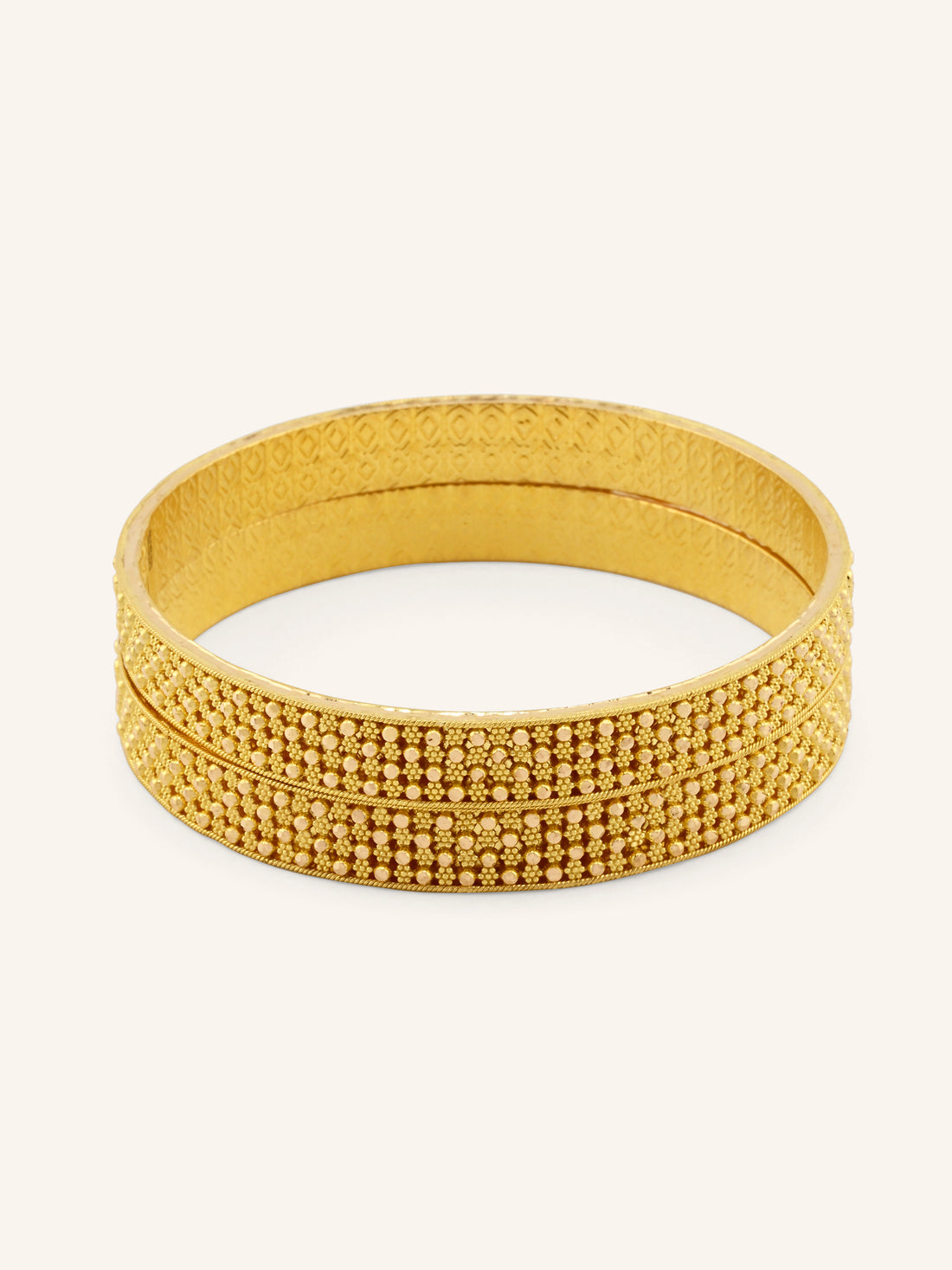 Beautiful 22ct Gold Filigree Pair Bangles