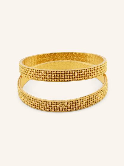 Beautiful 22ct Gold Filigree Pair Bangles