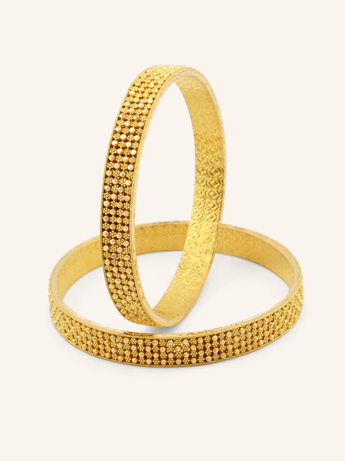 Beautiful 22ct Gold Filigree Pair Bangles