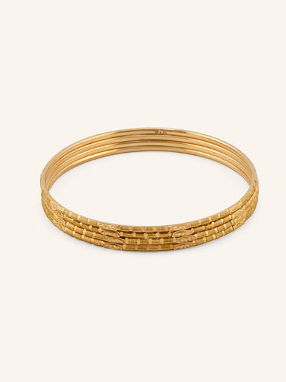 22ct Gold 4 Piece Bangle