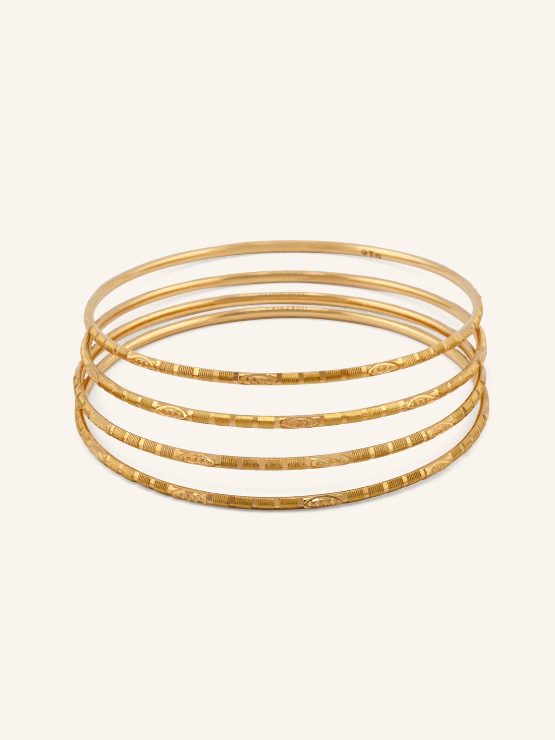 22ct Gold 4 Piece Bangle