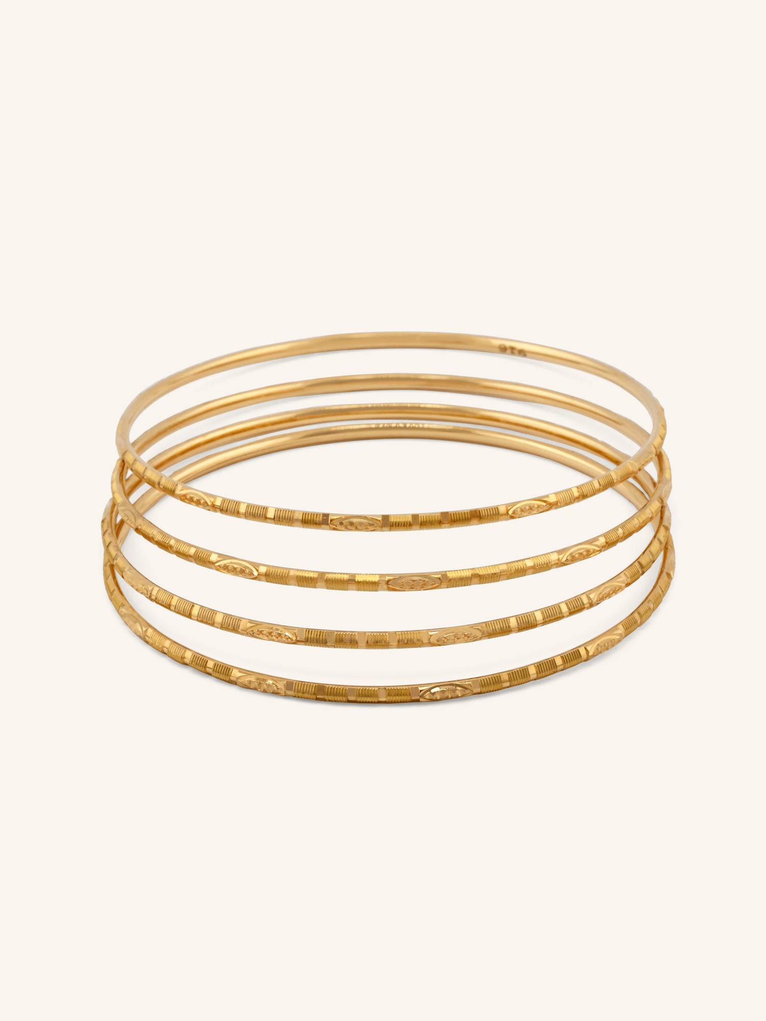 22ct Gold 4 Piece Bangle