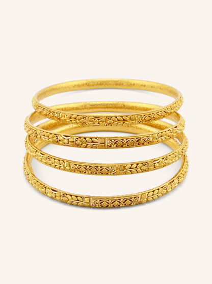 Classic 22ct Gold Filigree 4 Piece Bangles