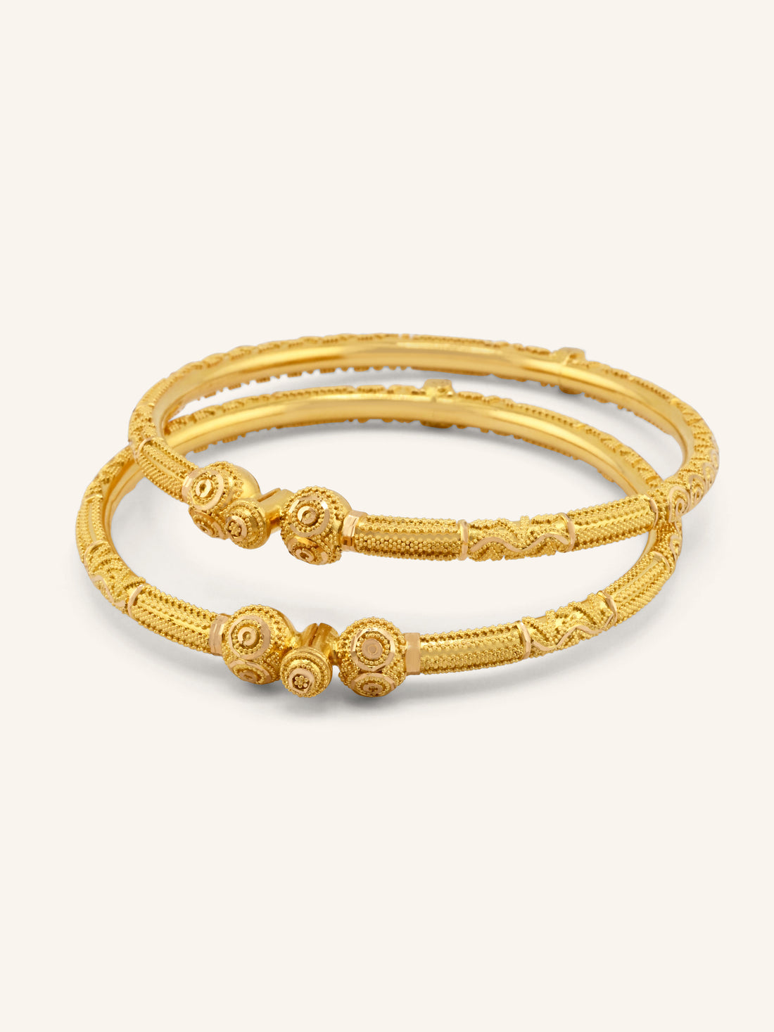 Beautiful 22ct Gold Screw Pair Bangles